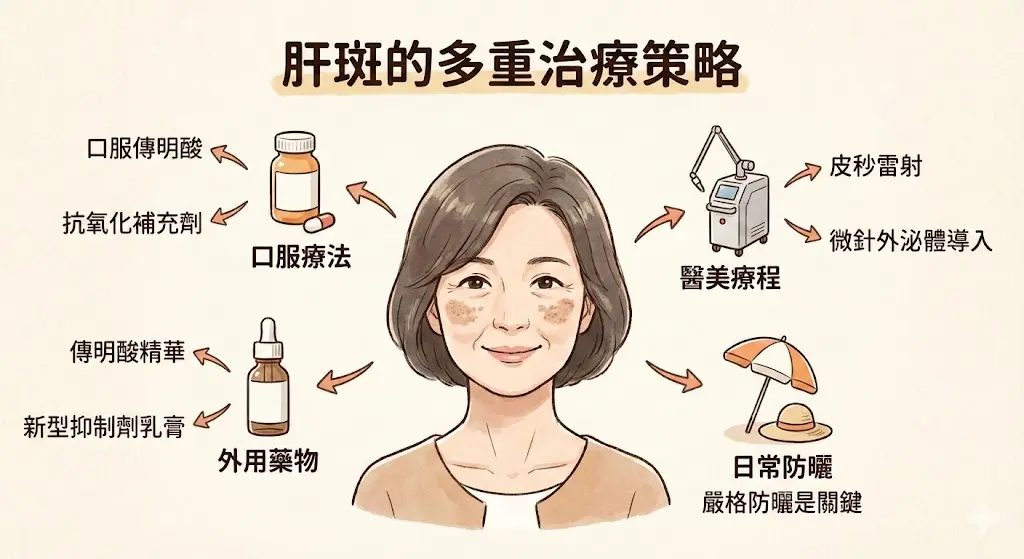 肝斑多重治療策略